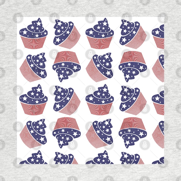 4 th of July cup cakes Pattern by justrachna